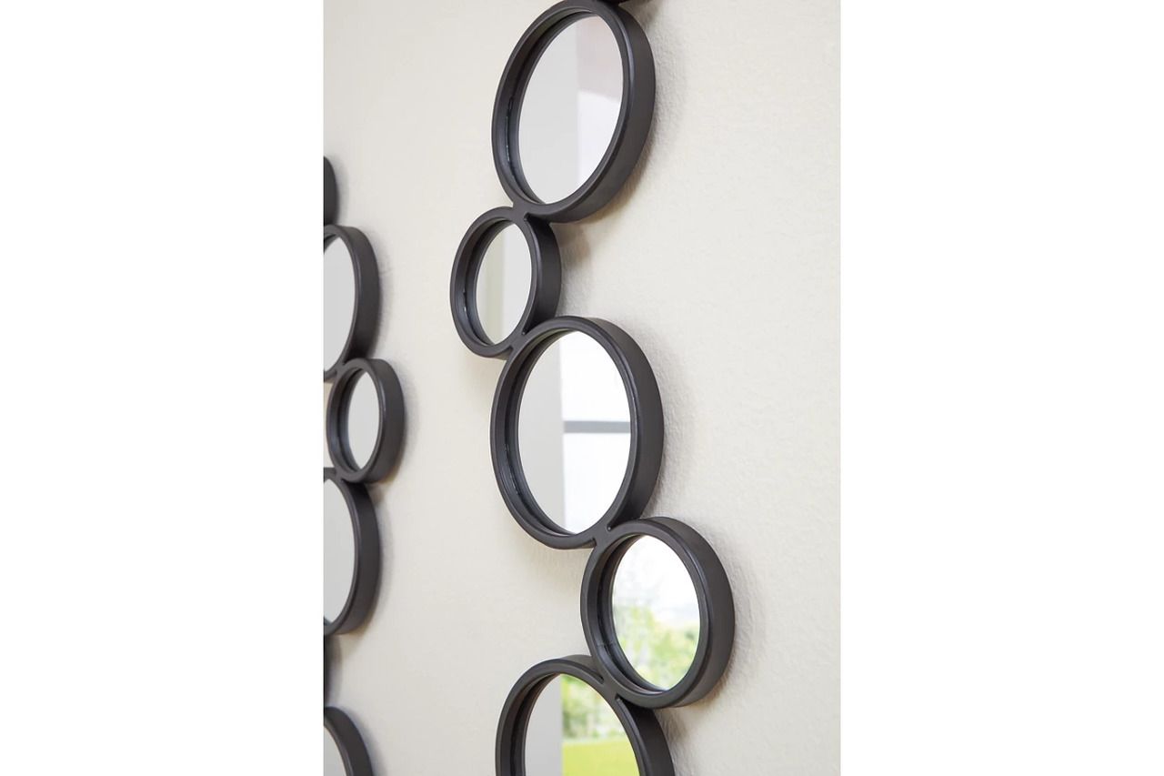Vinler 2 Piece Accent Mirror Set In Black A8010353