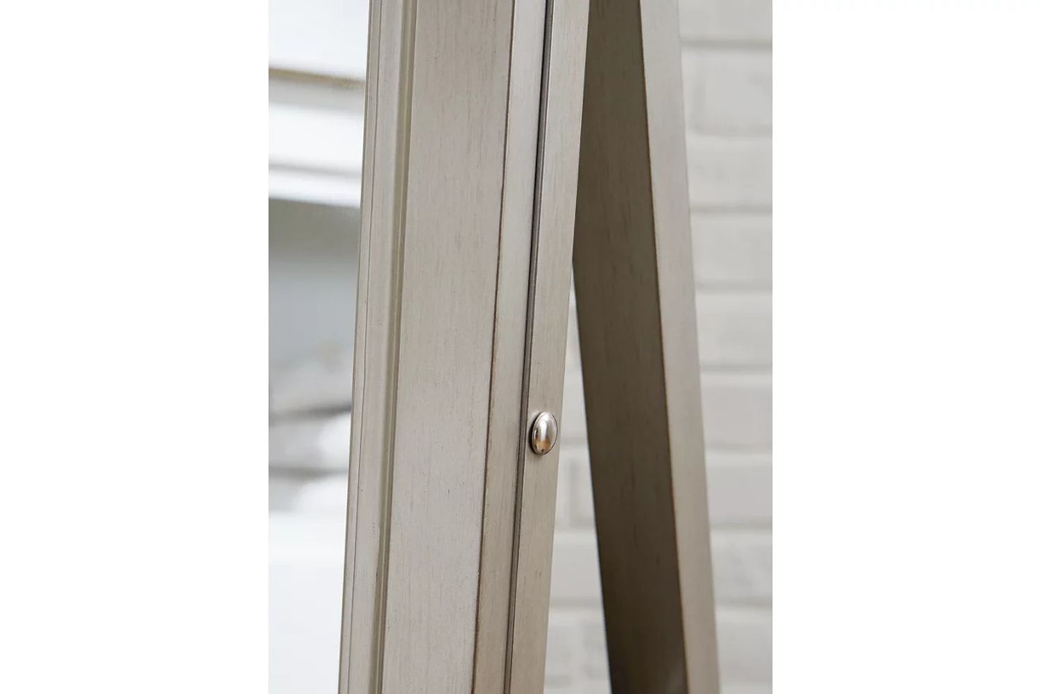Evesen Floor Standing Mirror with Storage In Champagne A8010379