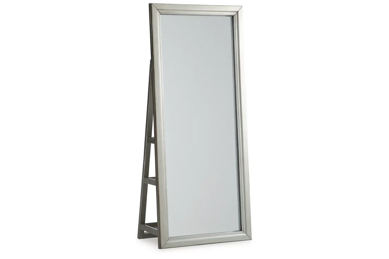 Evesen Floor Standing Storage Mirror In Champagne A8010380