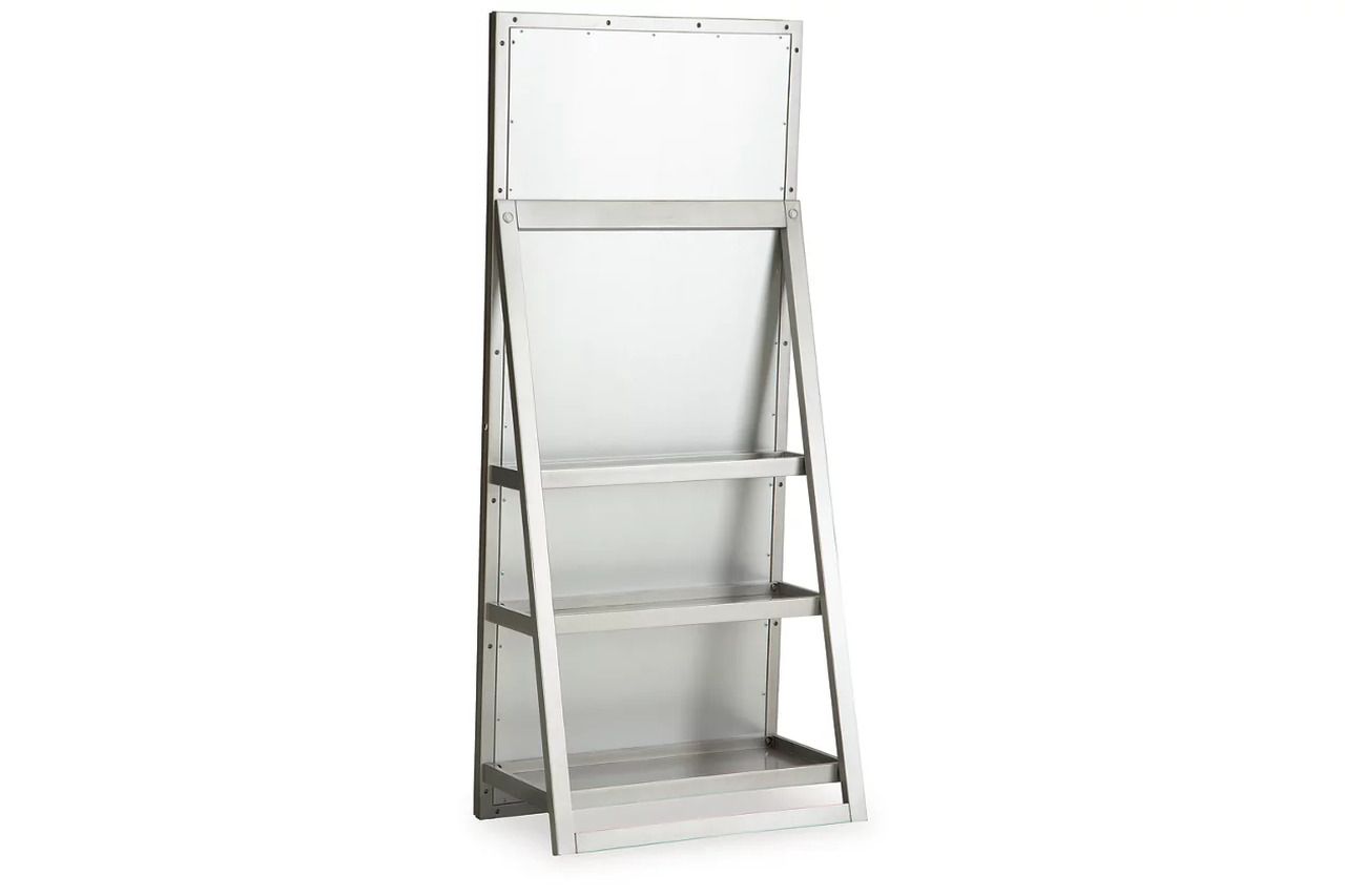 Evesen Floor Standing Storage Mirror In Champagne A8010380
