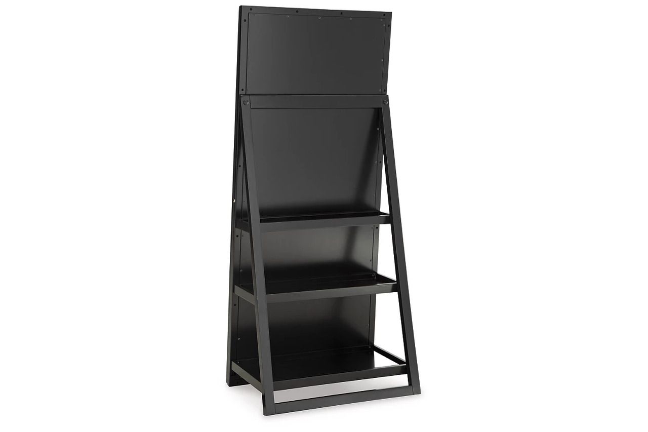 Evesen Floor Standing Mirror/Storage In Black A8010384