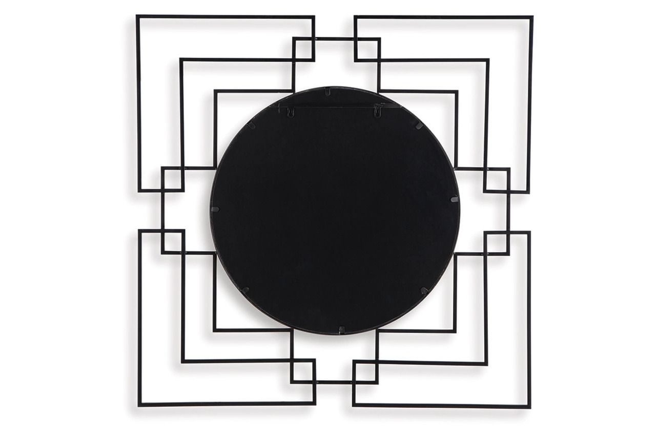 Oceanal Accent Mirror In Black and Gold A8010394