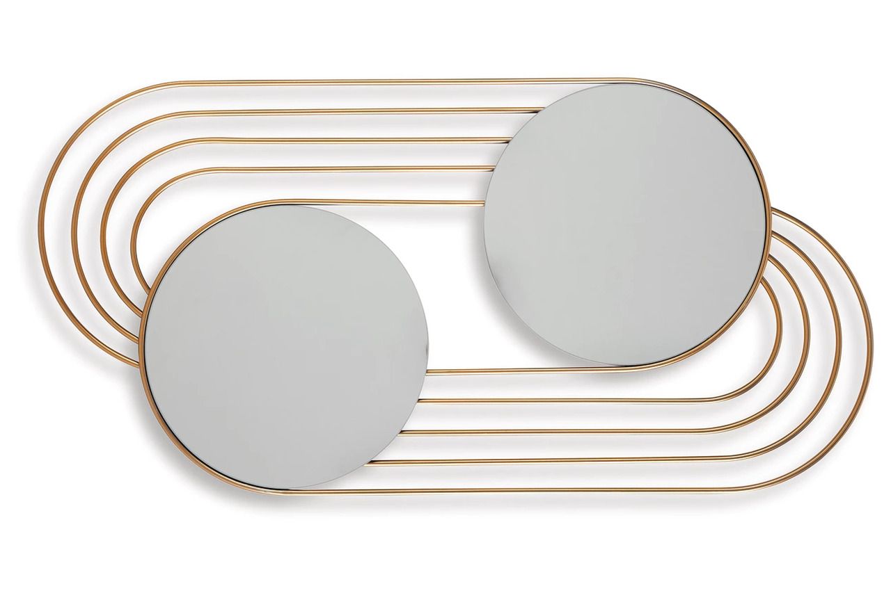 Warrenley Accent Mirror In Gold A8010401