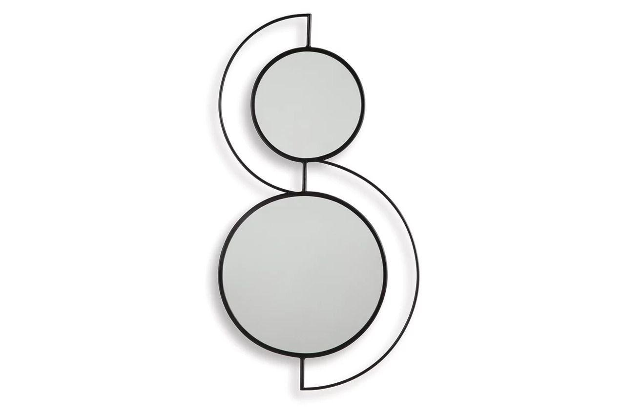 Shayham Accent Mirror In Black A8010402
