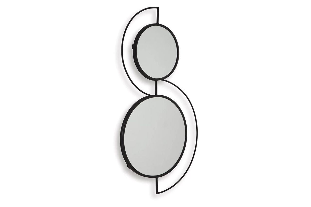 Shayham Accent Mirror In Black A8010402