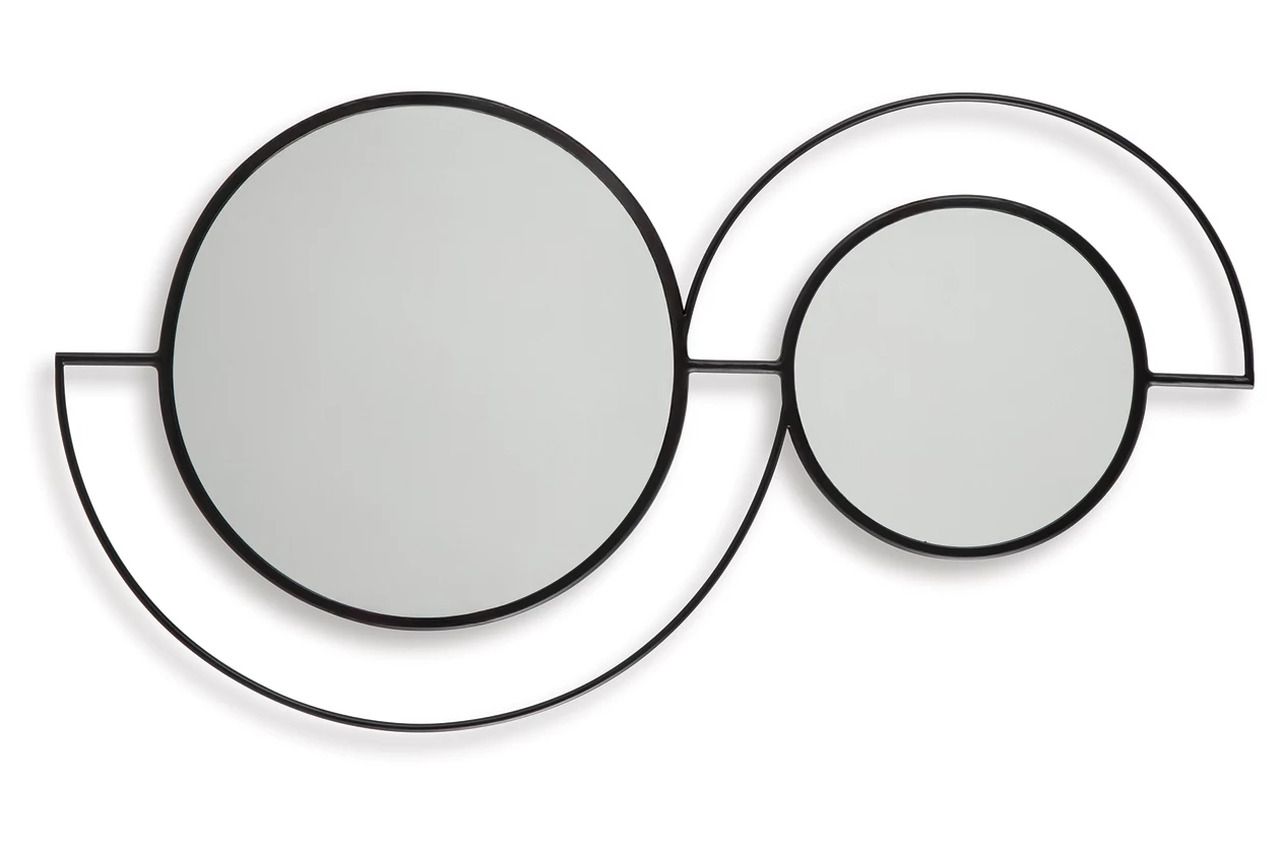 Shayham Accent Mirror In Black A8010402