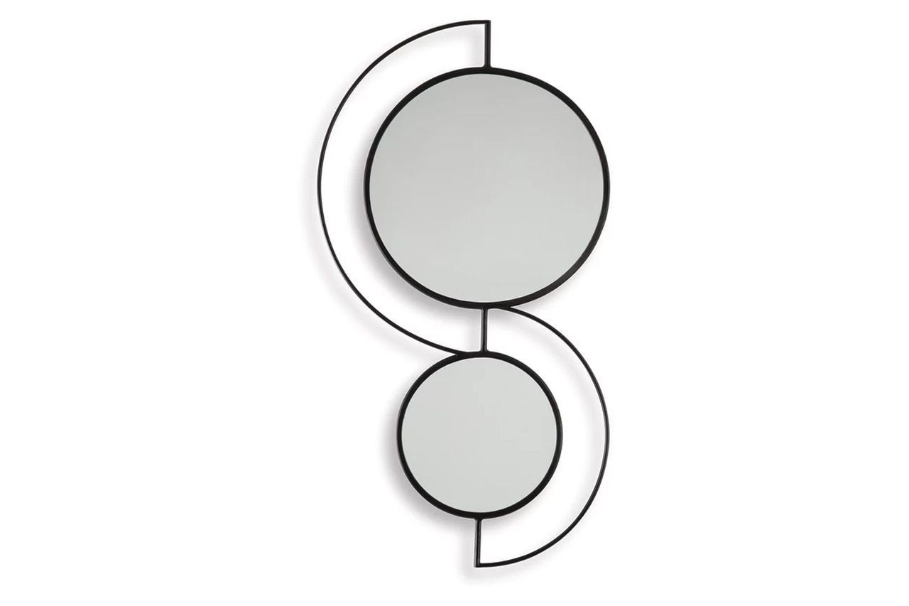 Shayham Accent Mirror In Black A8010402