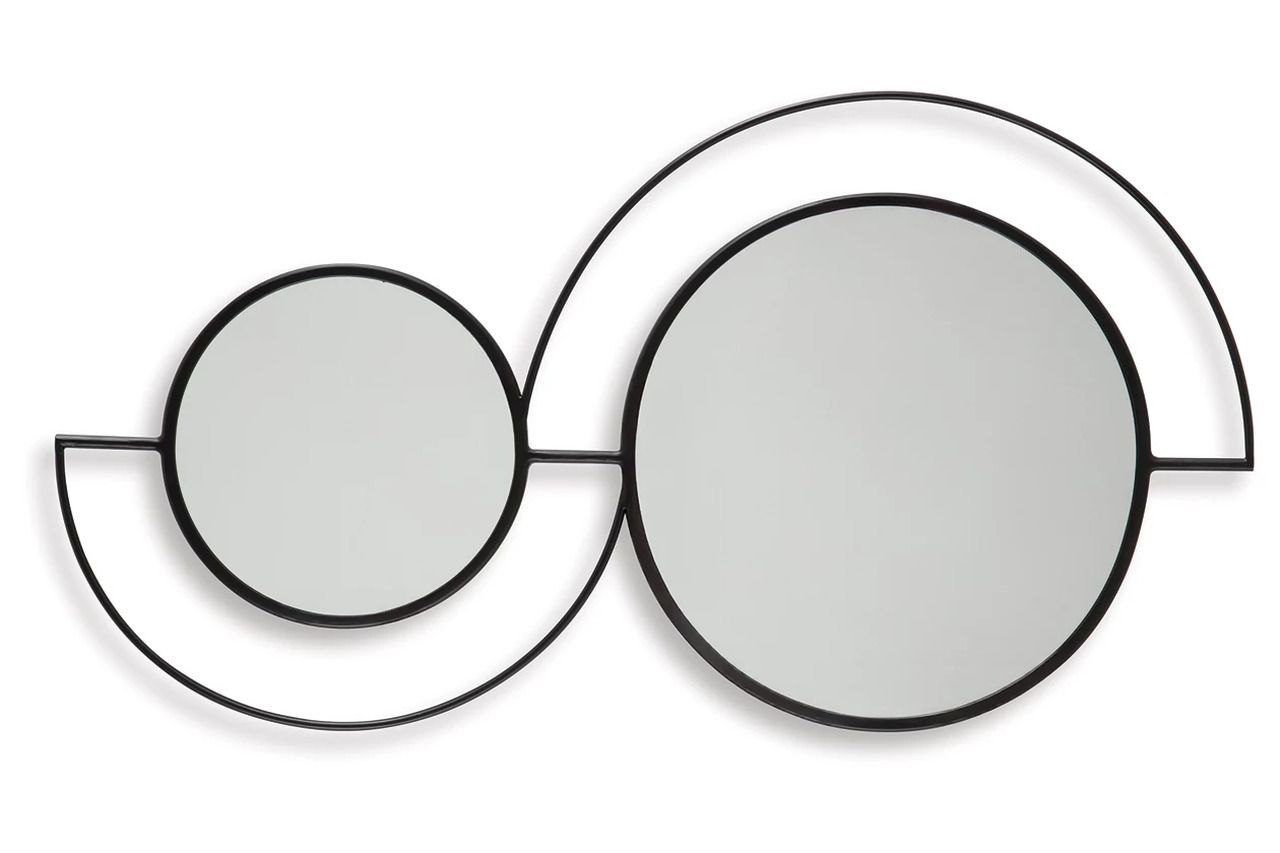 Shayham Accent Mirror In Black A8010402
