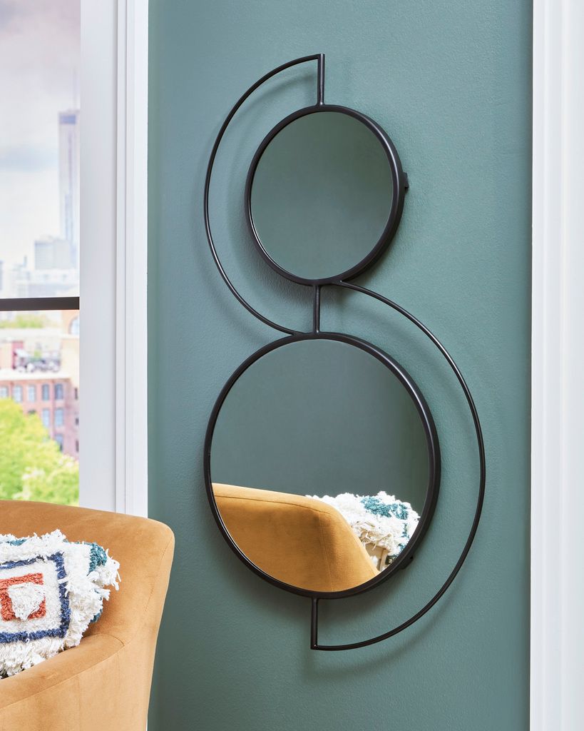 Shayham Accent Mirror In Black A8010402