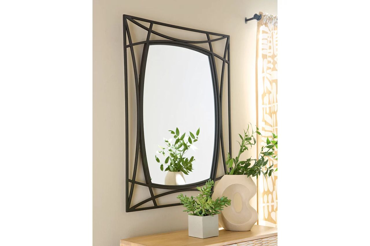 Freenville Accent Mirror In Black A8010408