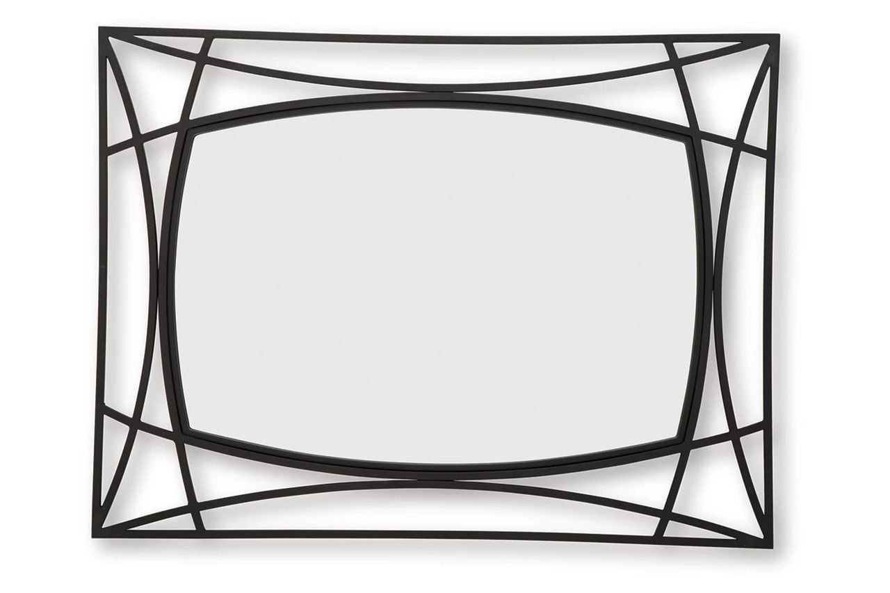 Freenville Accent Mirror In Black A8010408