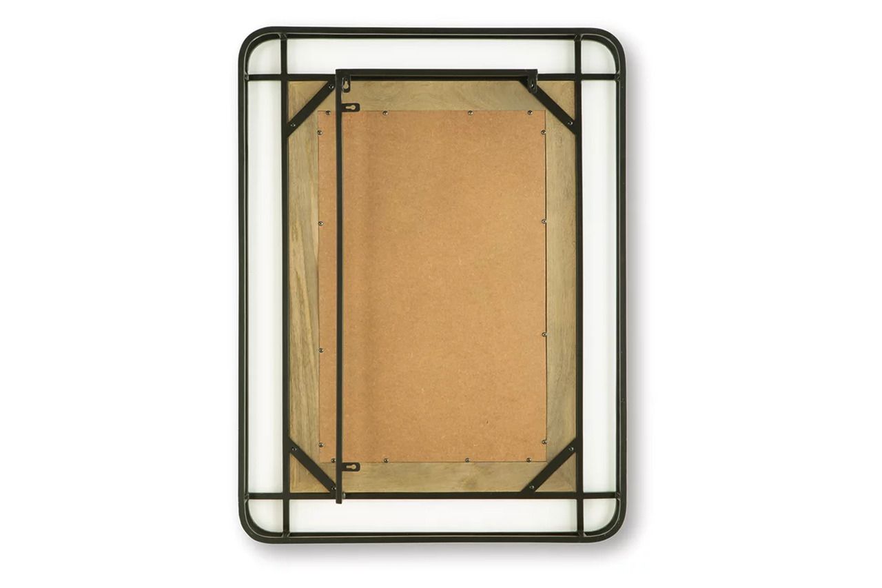 Beelman Accent Mirror In Black and Brown A8010409