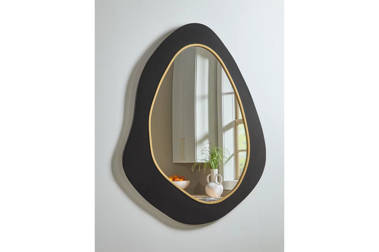 Kierlock Accent Mirror In Black and Gold A8010414