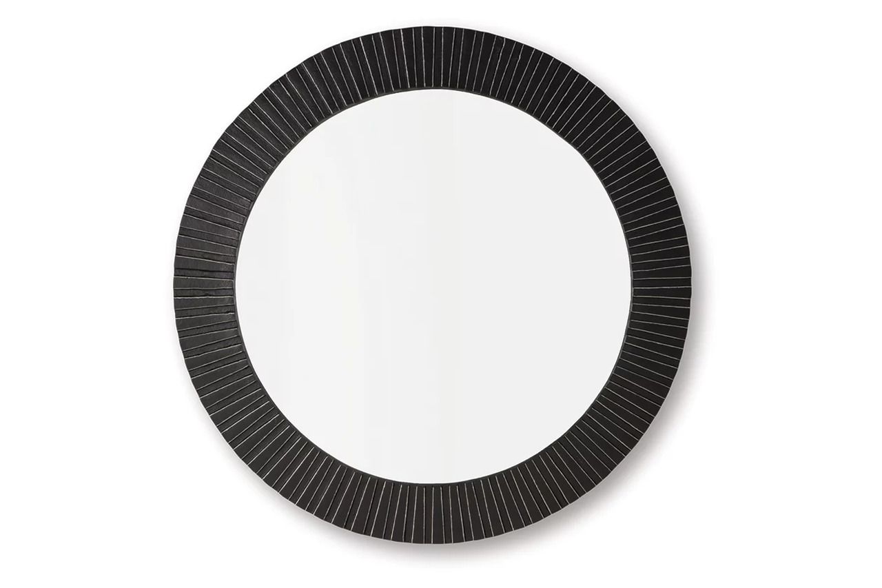 Ozias Accent Mirror In Black A8010417