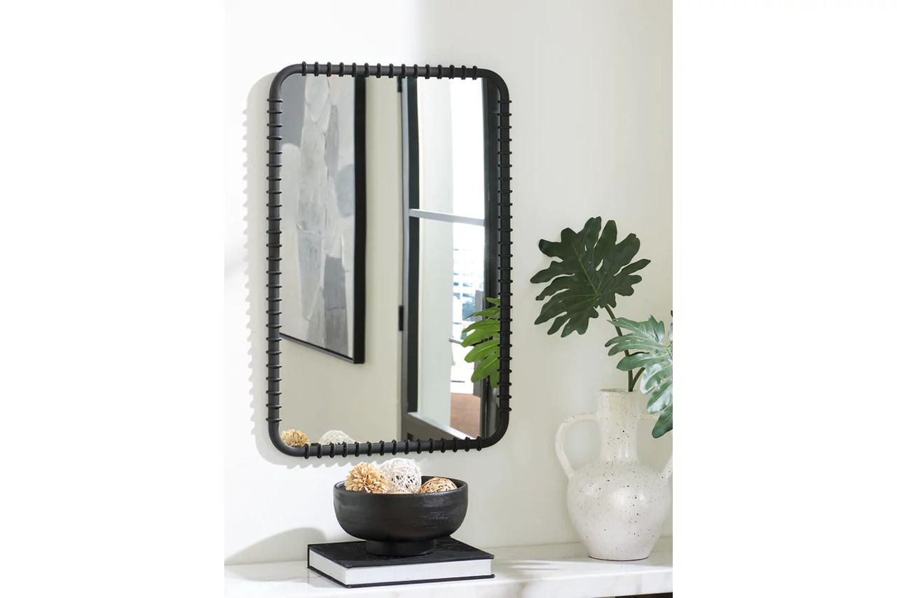 Judlow Accent Mirror In Black A8010419