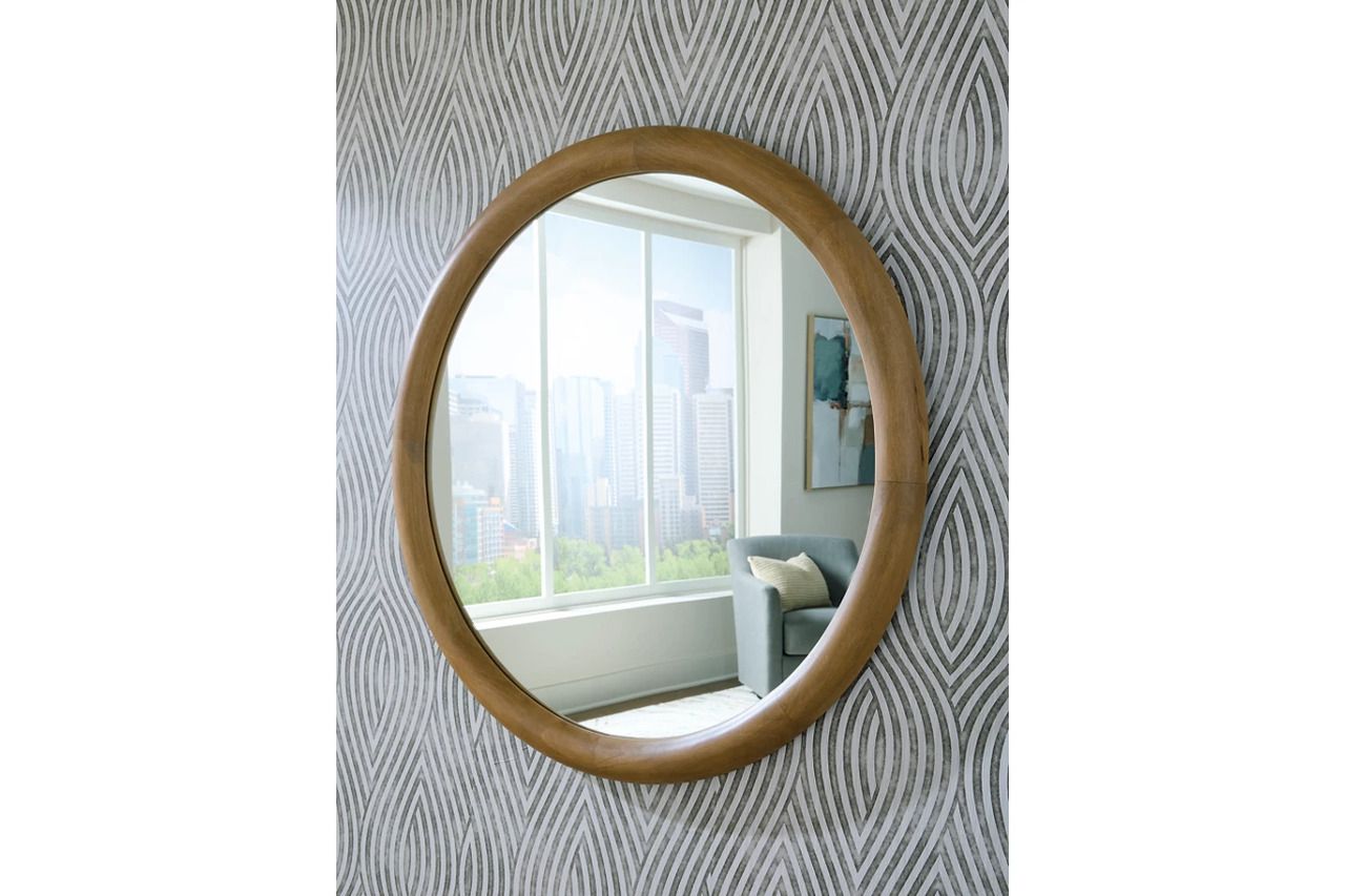Yadiel Accent Mirror In Brown A8010426