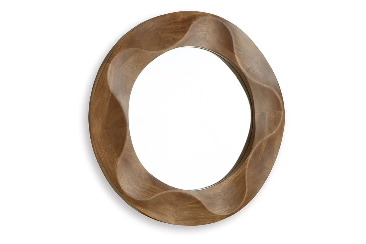 Aajon Accent Mirror In Brown A8010427