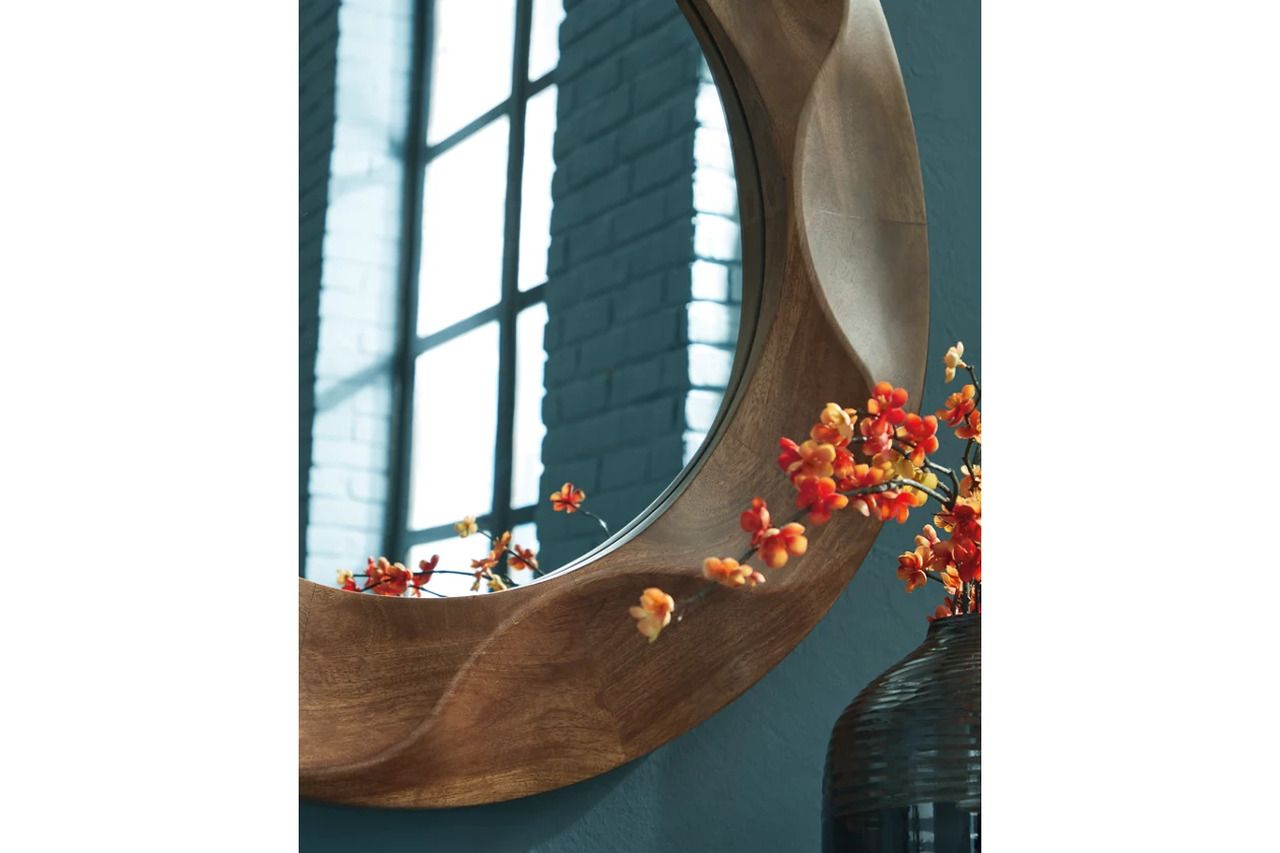 Aajon Accent Mirror In Brown A8010427