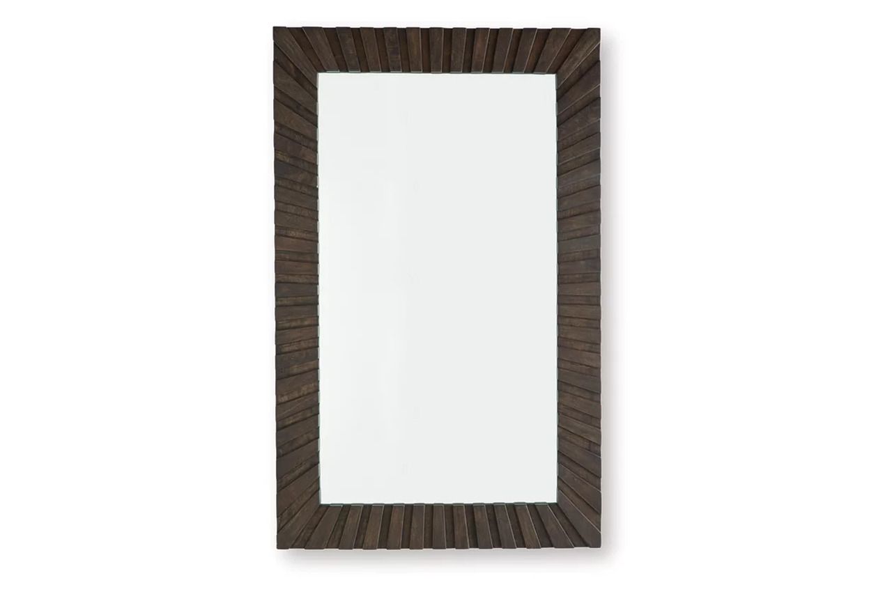 Advin Accent Mirror In Dark Brown A8010428