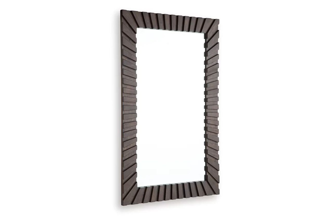 Advin Accent Mirror In Dark Brown A8010428