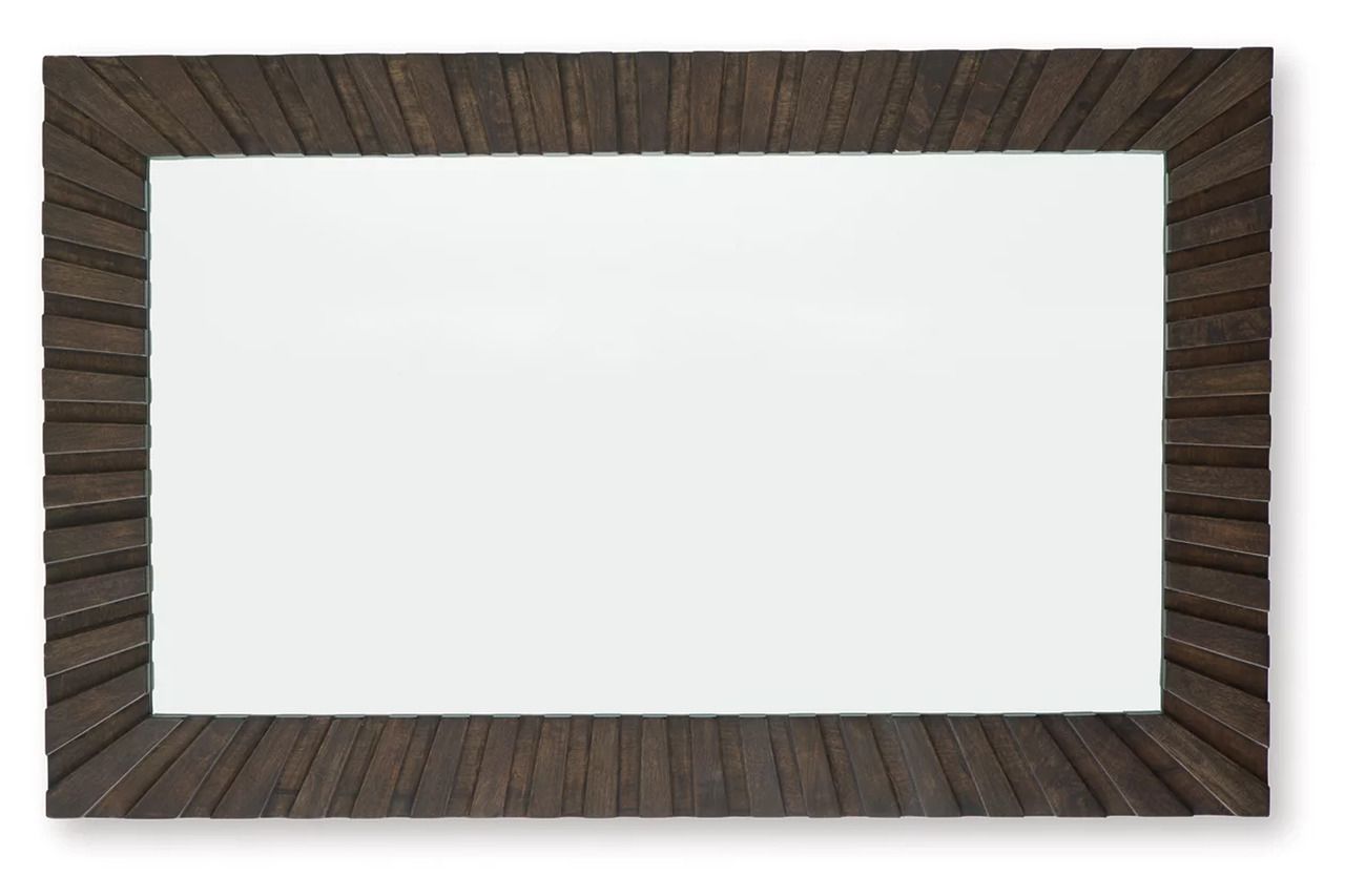 Advin Accent Mirror In Dark Brown A8010428