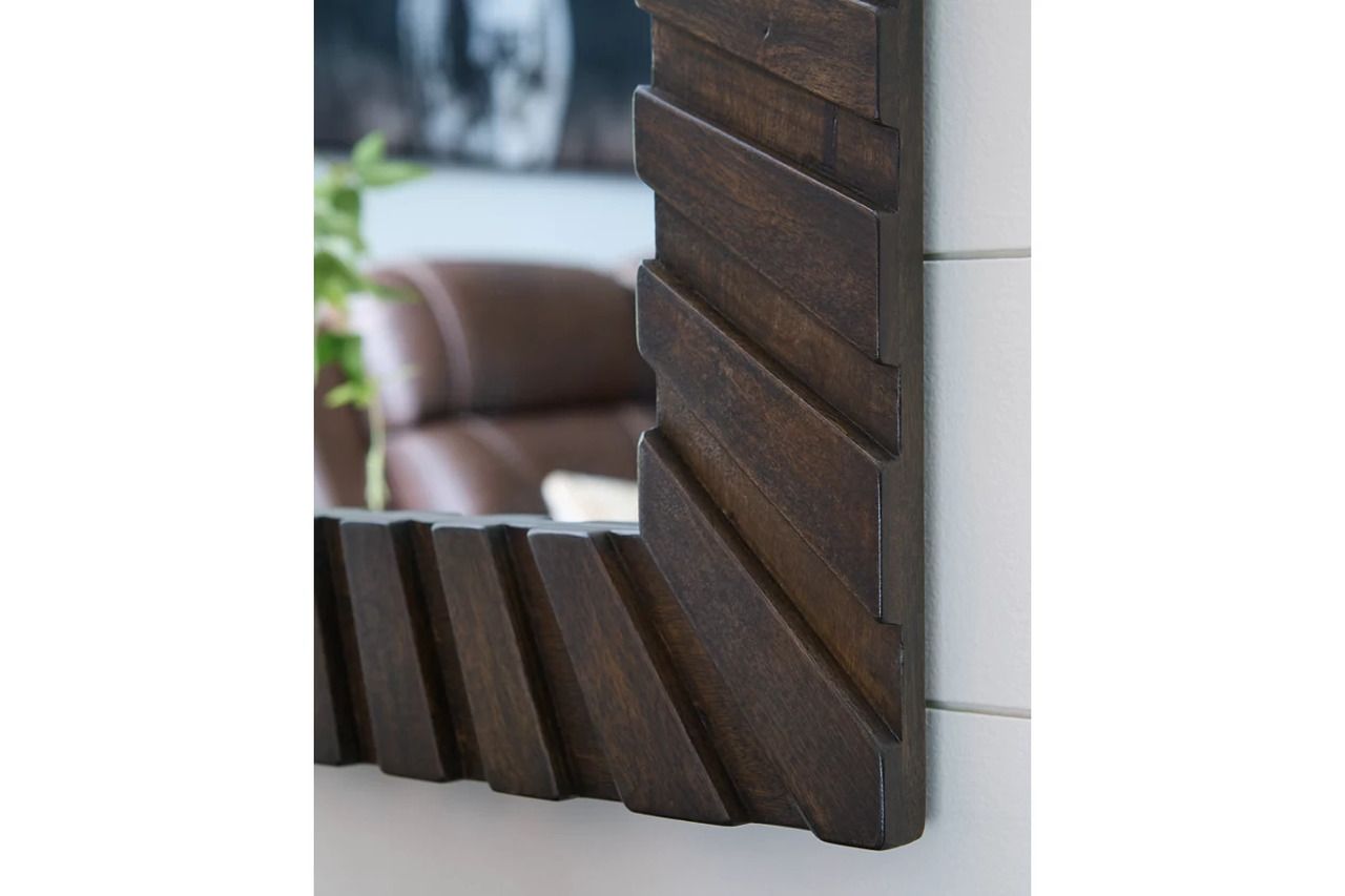 Advin Accent Mirror In Dark Brown A8010428