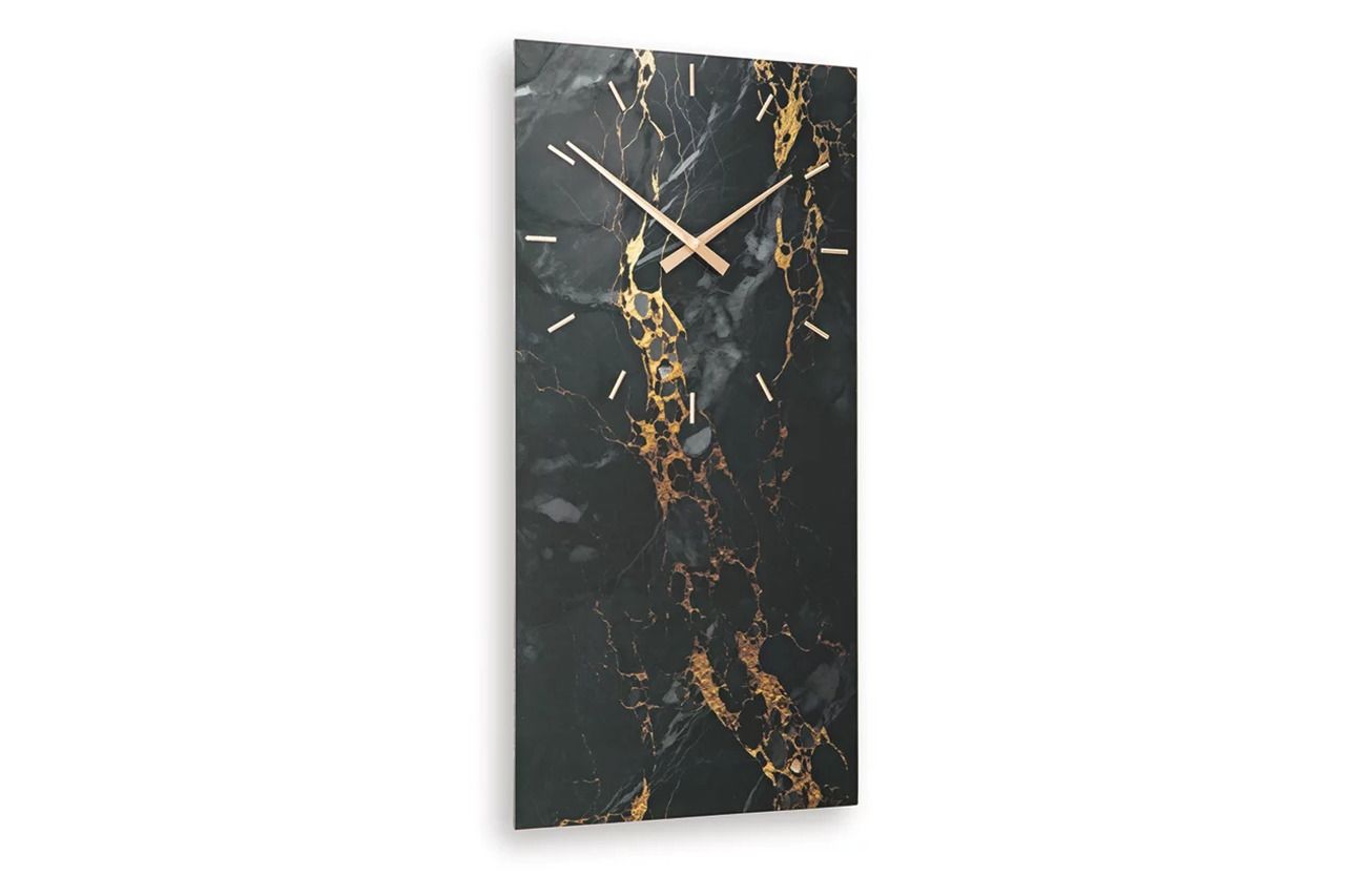 Teague Wall Clock In Black and Gold A8010430