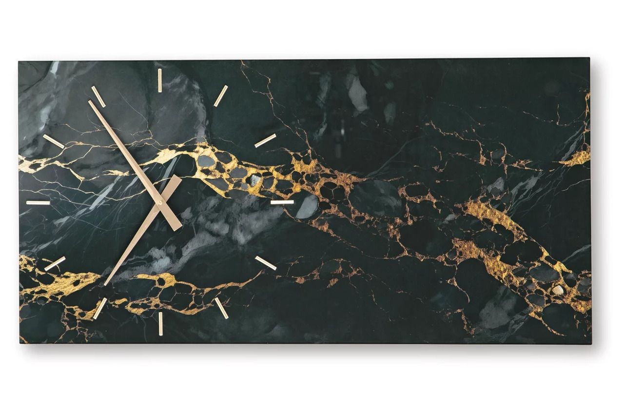 Teague Wall Clock In Black and Gold A8010430