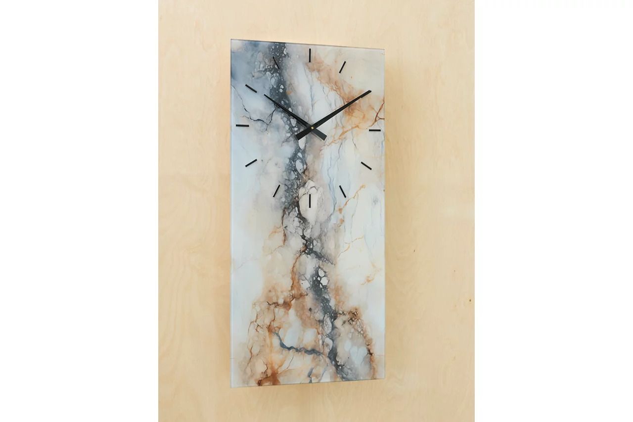 Teague Wall Clock In Ivory/Brown/Gray A8010432