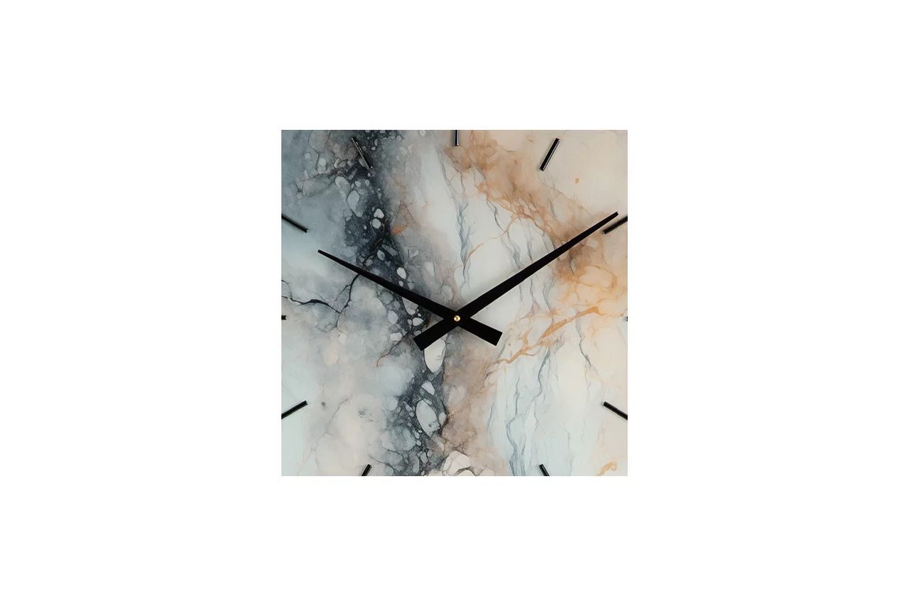 Teague Wall Clock In Ivory/Brown/Gray A8010432