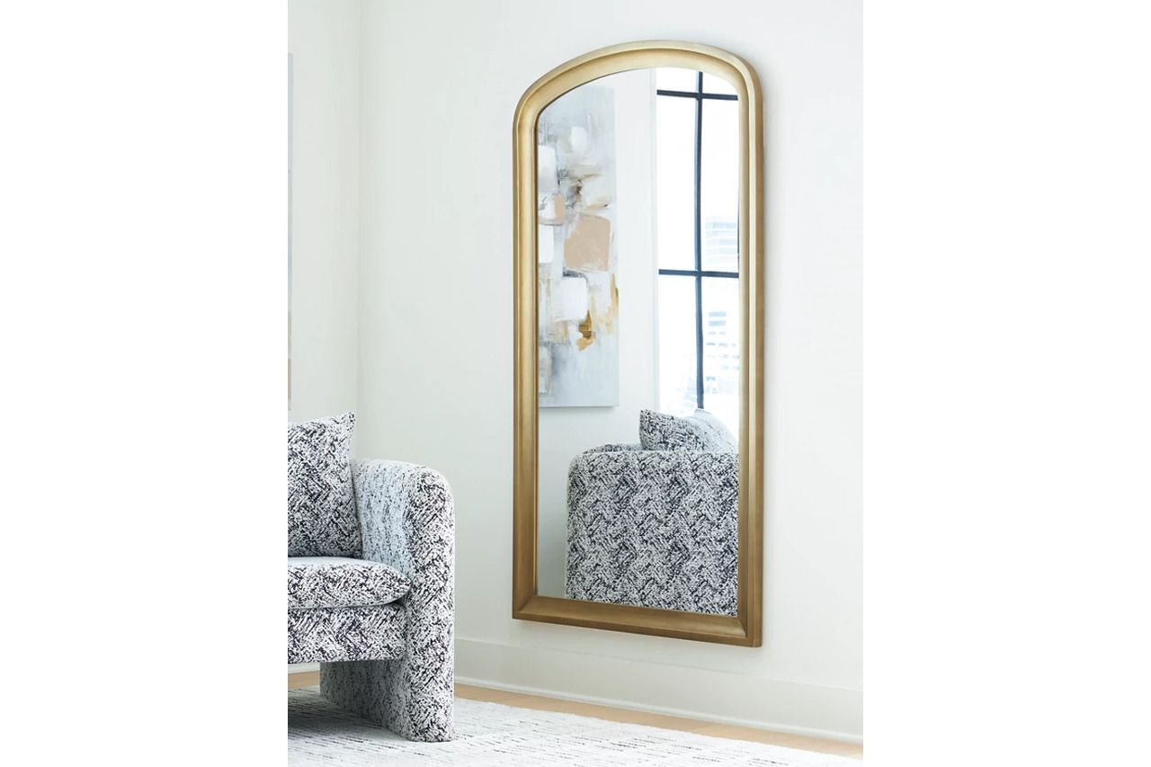 Fintan Floor Mirror In Gold A8010436