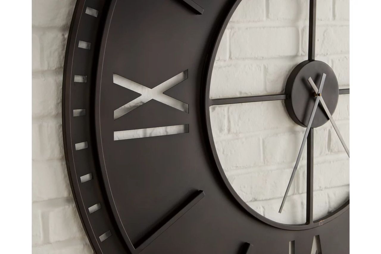 Lytle Wall Clock In Antique Brown A8010453