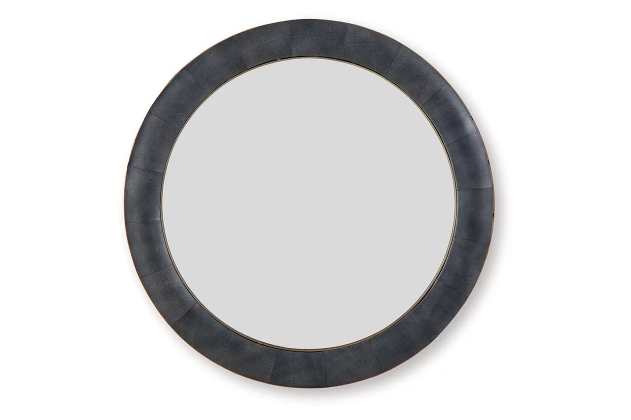 Corinsworth Accent Mirror In Charcoal and Brass A8010456