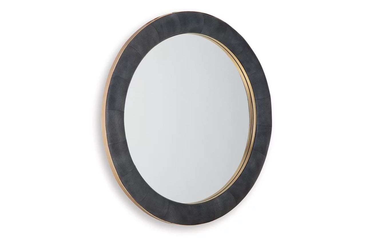 Corinsworth Accent Mirror In Charcoal and Brass A8010456