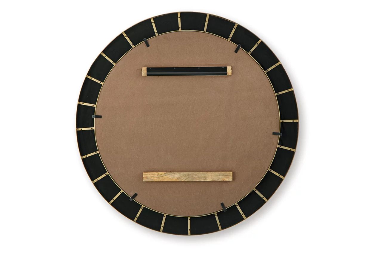 Corinsworth Accent Mirror In Charcoal and Brass A8010456