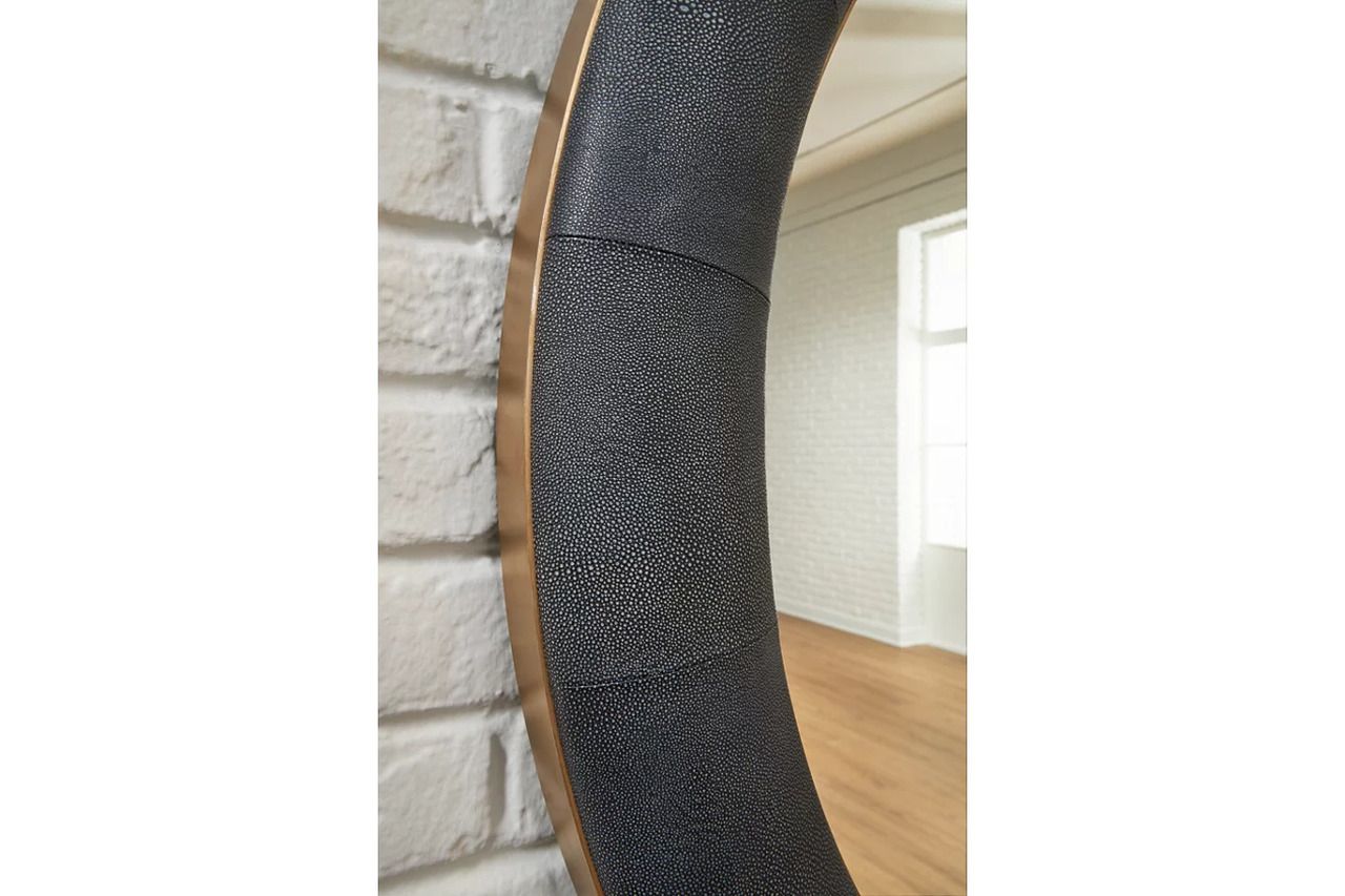 Corinsworth Accent Mirror In Charcoal and Brass A8010456