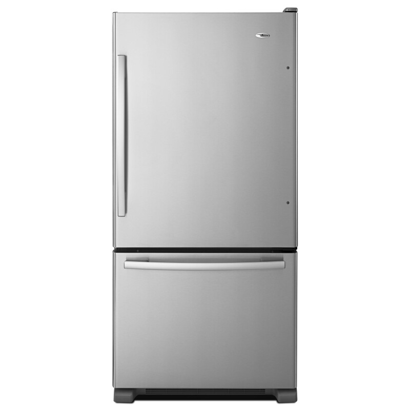 Amana 33-inch Wide Bottom-Freezer Refrigerator with EasyFreezer Pull-Out Drawer - 22 cu. ft. Capacity Stainless Steel ABB2224BRM Picture 1