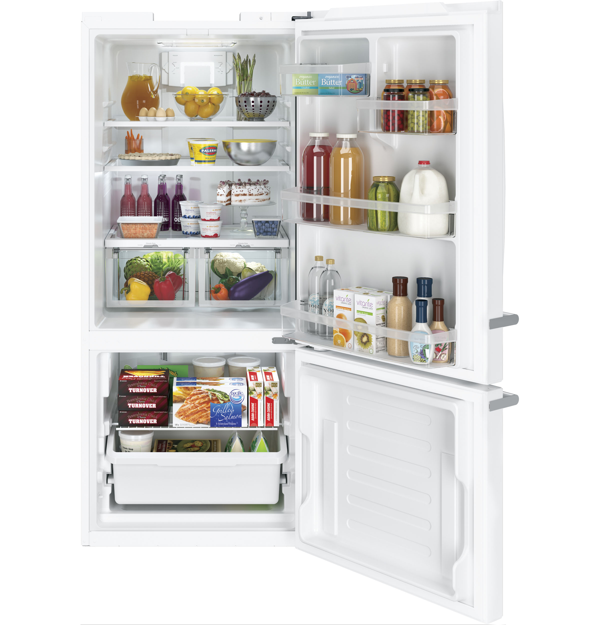 Artistry Series 21.0 Cu. Ft. Bottom Freezer Refrigerator ABE21DGKWS, product image 2 of 9