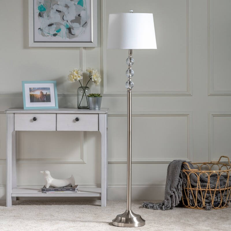 Herndon Crystal Floor Lamp ABS1188BNSNG