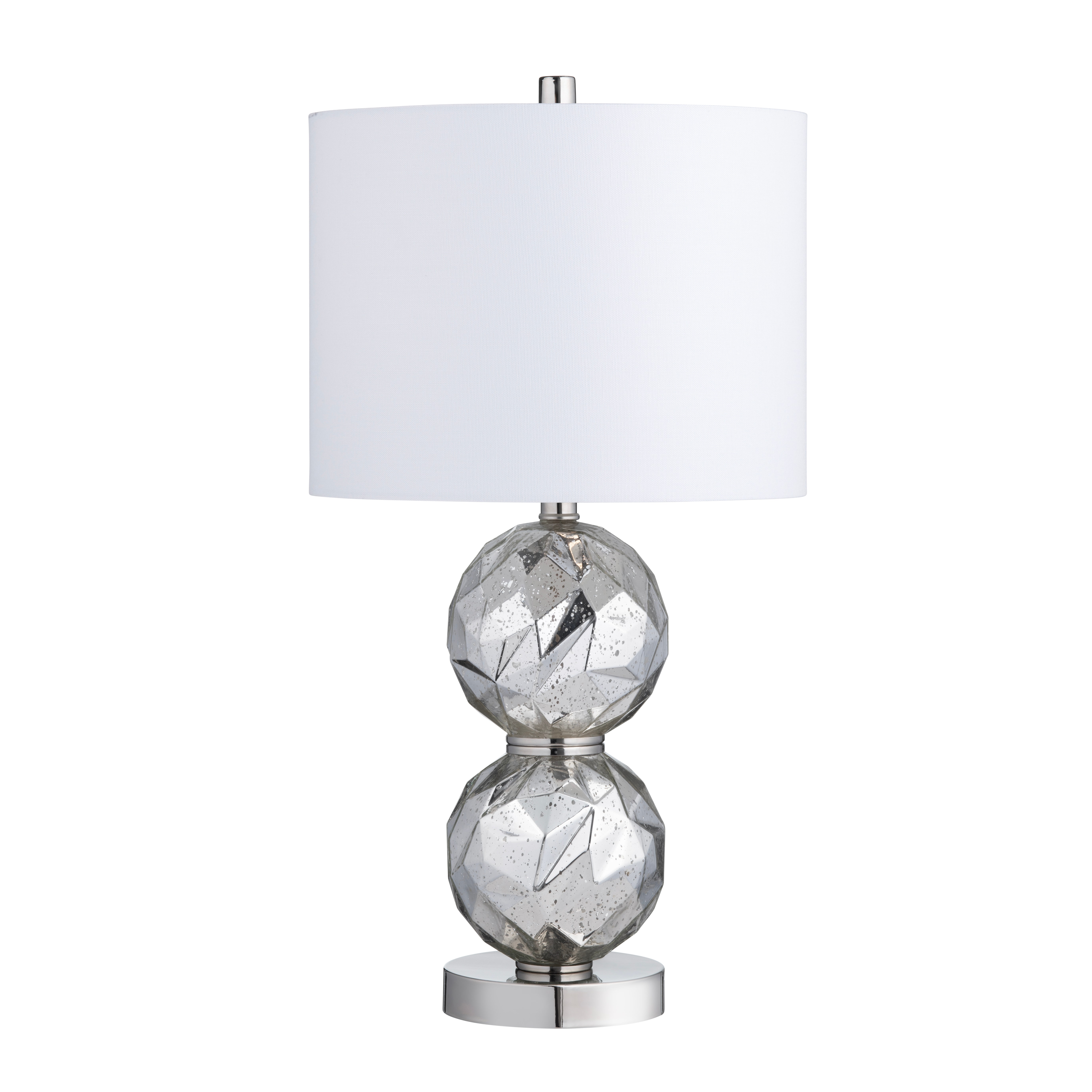 28.25" SILVER GLASS & METAL TABLE LAMP 2PK/2.89' ABS2242