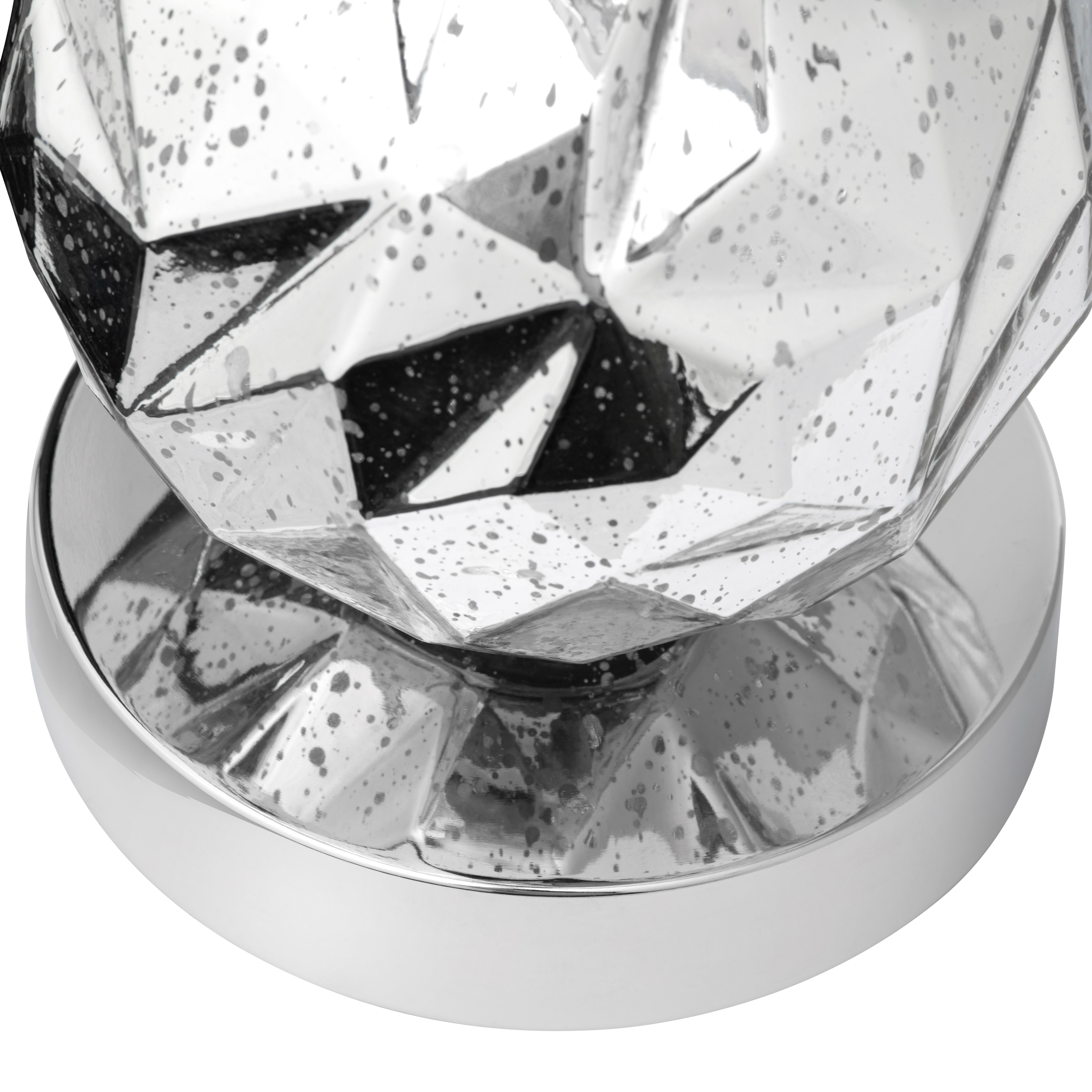 28.25" SILVER GLASS & METAL TABLE LAMP 2PK/2.89' ABS2242