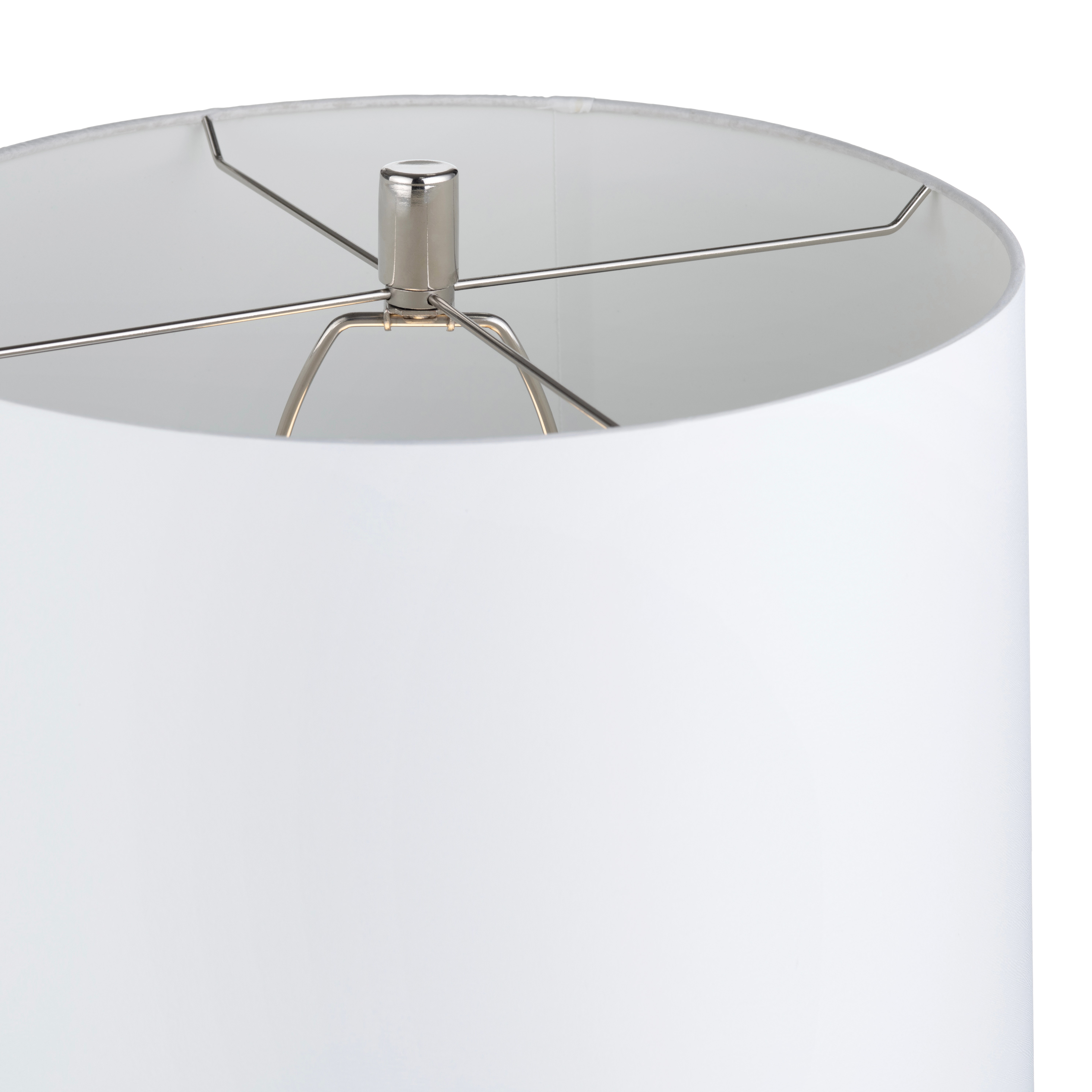 28"H SILVER METAL & ACRYLIC TABLE LAMP, 2PK/4.43' ABS2480