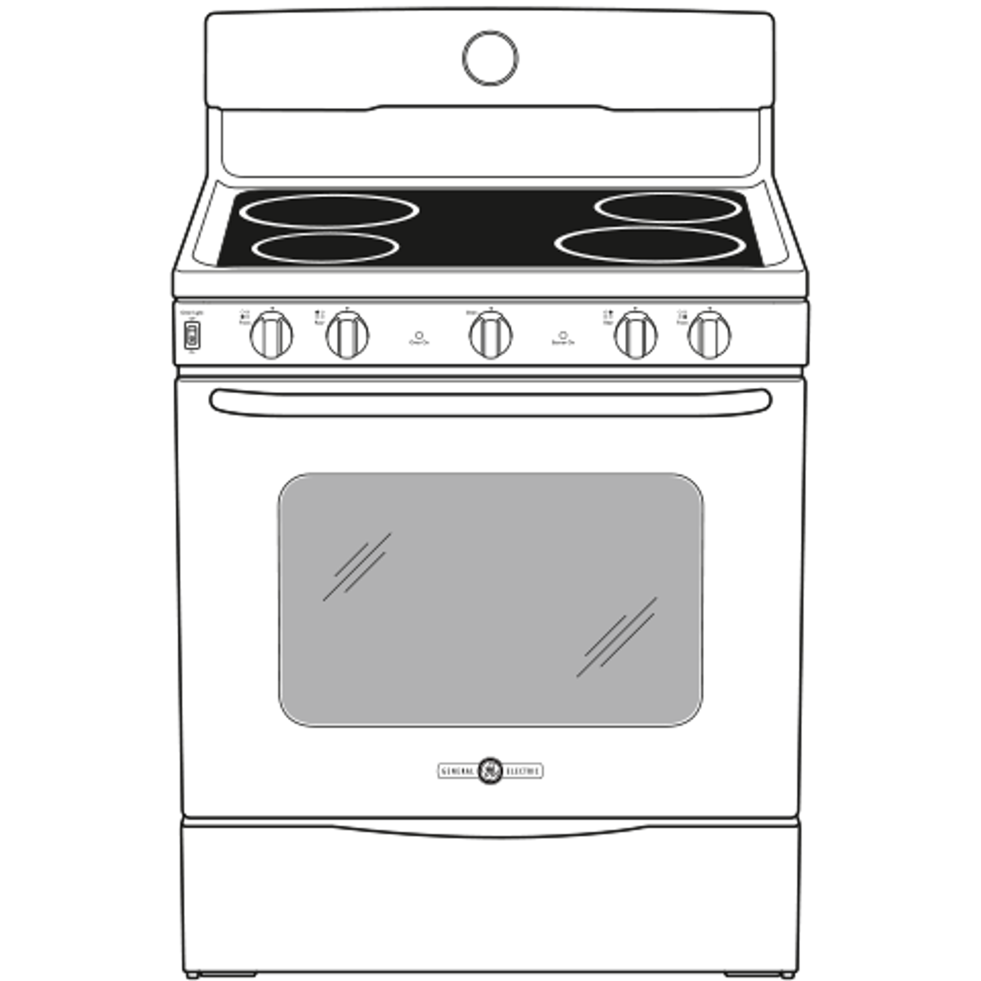 GE Artistry Series 30" Free-Standing Electric Range ABS45DFWS
