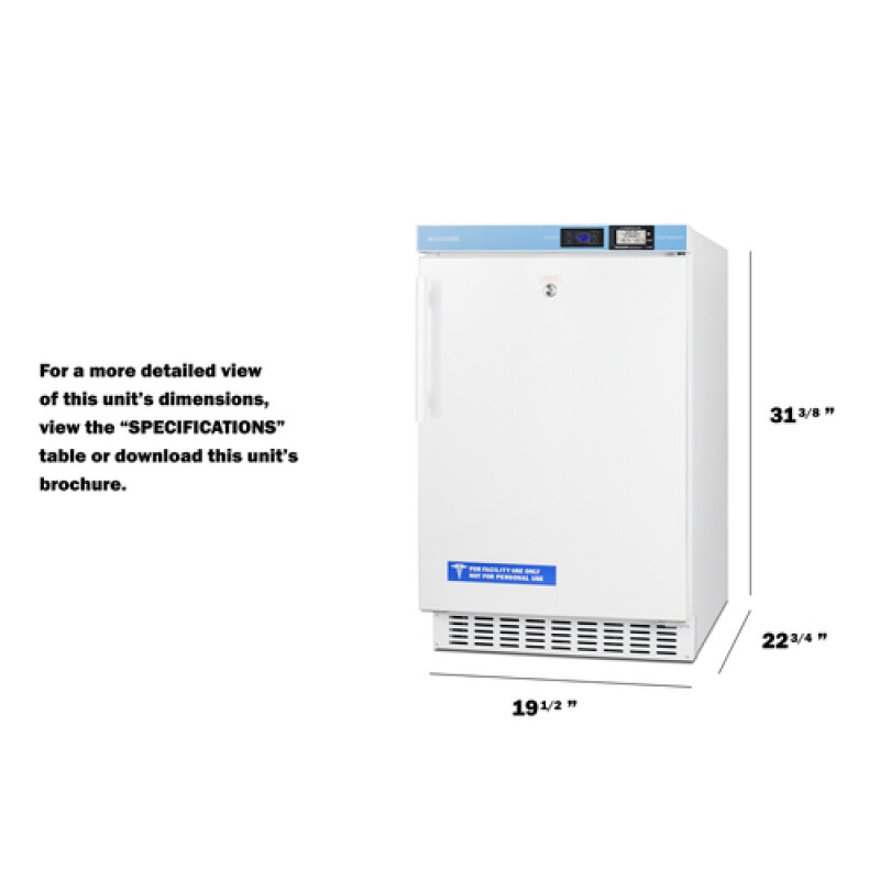 20" Wide Built-In Pharmacy All-Freezer, ADA Compliant ACF33L