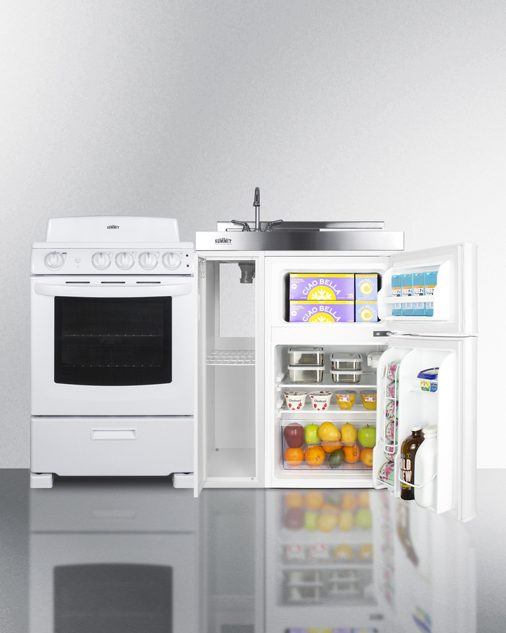 54" Wide All-in-One Kitchenette with Electric Coil Range ACK54COILW