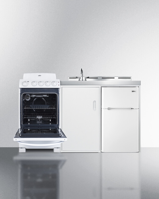 60" Wide All-in-One Kitchenette with Electric Coil Range ACK60COILW