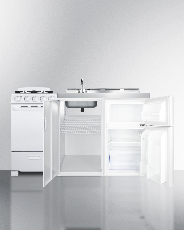 60" Wide All-in-One Kitchenette with Gas Range ACK60GASW