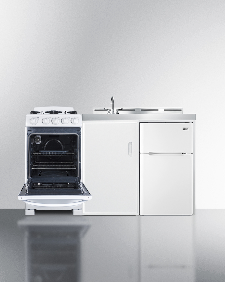 60" Wide All-in-One Kitchenette with Gas Range ACK60GASW