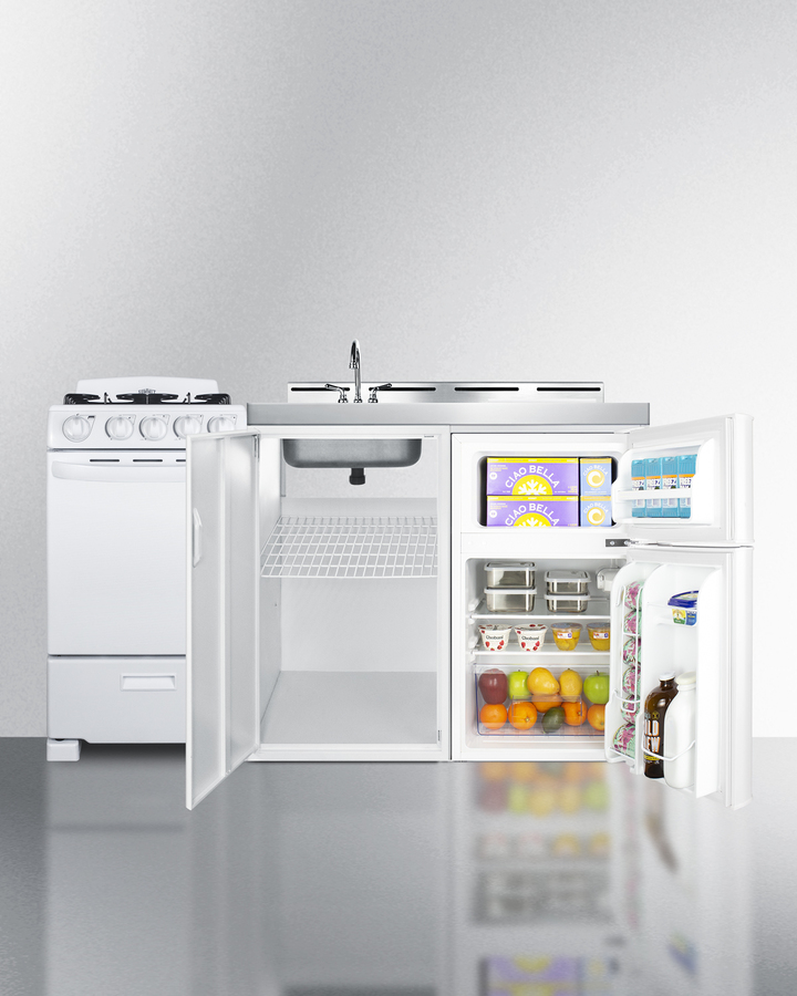 60" Wide All-in-One Kitchenette with Gas Range ACK60GASW