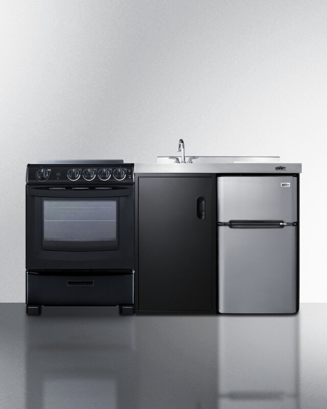 63" Wide All-in-One Kitchenette with Electric Range ACK63ELSTB